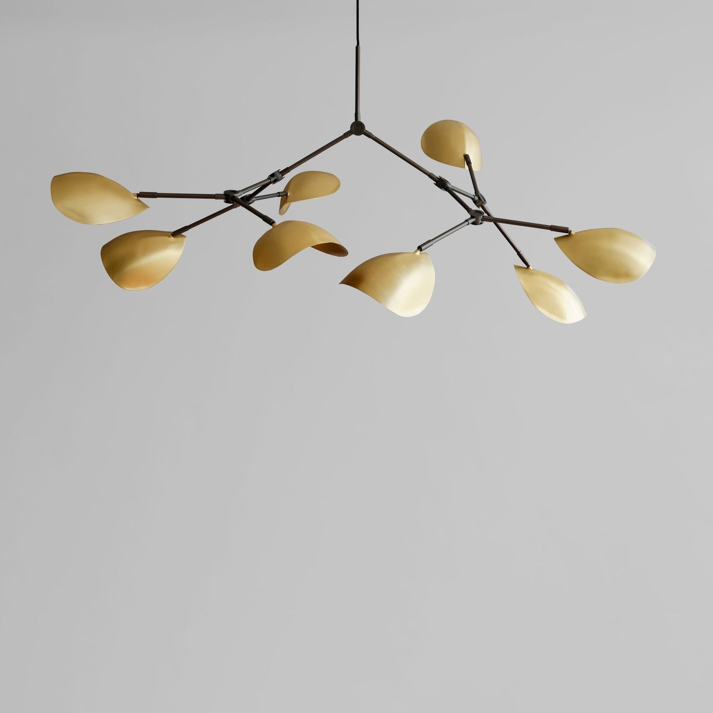 Stingray Chandelier. Brass w/ Rods - In-Stock