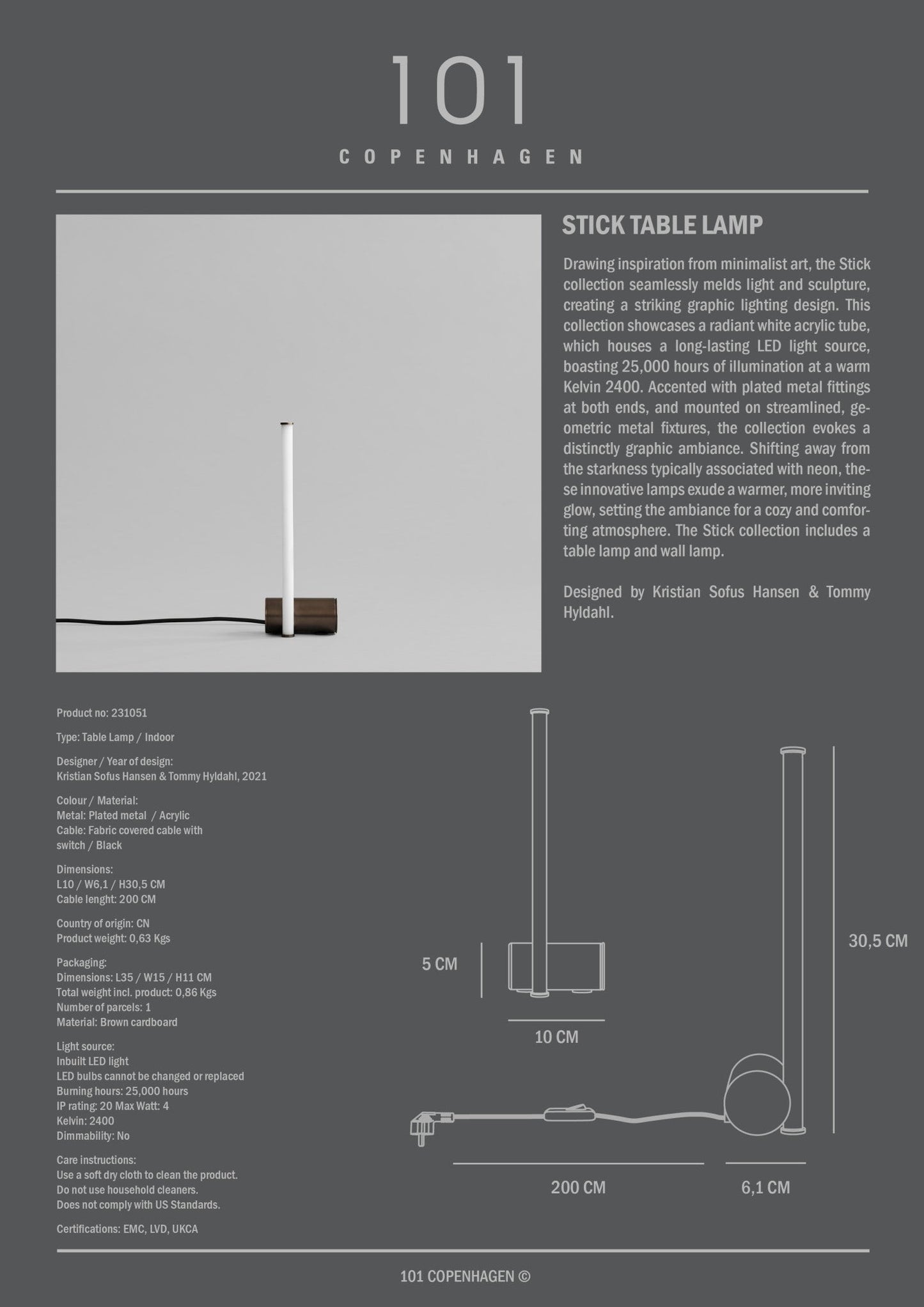 Stick Table Lamp